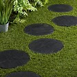 RO'MA NATURE - Pas japonais Rond Ardoise Noire D.40x2-3 cm (lot de 10) - vignette