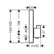 HANSGROHE - Set de finition ShowerSelect pour mitigeur thermostatique encastré avec 2 fonctions, noir mat (15763670) - vignette