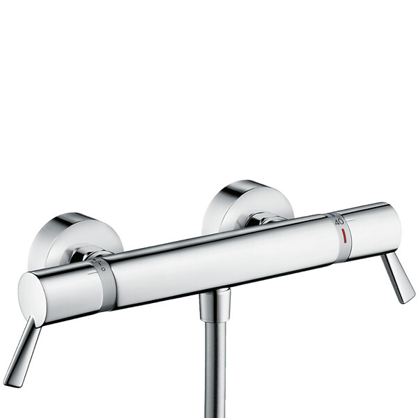 HANSGROHE - Ecostat Comfort Care Mitigeur PMR Thermostatique de douche avec Limiteur de température réglable, Chrome (13117000) - large