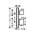 HANSGROHE - Facade thermostatique encastré Ecostat Square avec robinet d'arrêt et inverseur bronze brossé + corps encastré - vignette