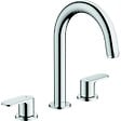 HANSGROHE - Mélangeur robinet Vernis Blend 3 trous Chromé avec tirette et vidage synthétique - vignette