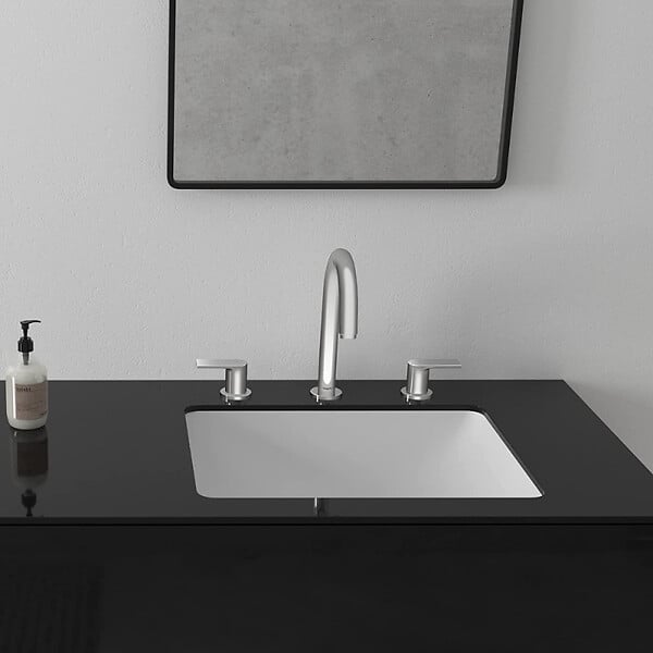 HANSGROHE - Mélangeur robinet Vernis Shape 3 trous Chromé avec tirette et vidage synthétique - large