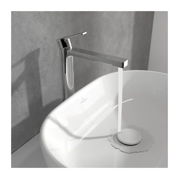 VILLEROY & BOCH - Architectura Mitigeur Monocommande Surélevée pour Lavabo,avec vidage, Chrome  (TVW10300500061) - large