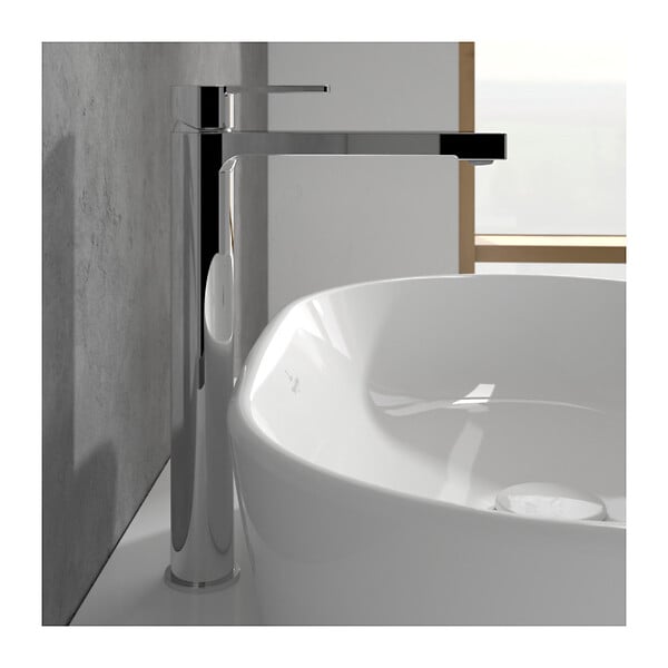 VILLEROY & BOCH - Architectura Mitigeur Monocommande Surélevée pour Lavabo,avec vidage, Chrome  (TVW10300500061) - large
