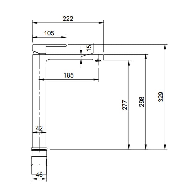 VILLEROY & BOCH - Architectura Mitigeur Monocommande Surélevée pour Lavabo,avec vidage, Chrome  (TVW10300500061) - large
