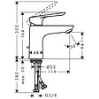 HANSGROHE - Mitigeur lavabo Logis E 100 CoolStart Hansgrohe - Avec tirette - vignette