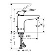 HANSGROHE - Mitigeur lavabo Logis E 100 CoolStart Hansgrohe - Avec tirette - vignette