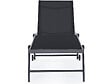 HABITAT ET JARDIN - Lot de 2 bains de soleil textilène aluminium "Jolia" - Gris foncé / Noir - vignette