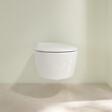 VILLEROY ET BOCH - Avento Combipack WC suspendu sans bride à fond creux DirectFlush + Abattant slim amovible avec frein de chute, Blanc (5656FS01) - vignette