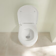 VILLEROY ET BOCH - Avento Combipack WC suspendu sans bride à fond creux DirectFlush + Abattant slim amovible avec frein de chute, Blanc (5656FS01) - vignette