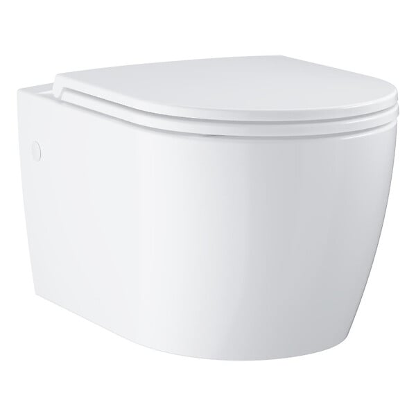 GROHE - Start Round 36,8 x 54,3 cm WC suspendu avec abattant SoftClose, Rimless, blanc (G103848SH00) - large