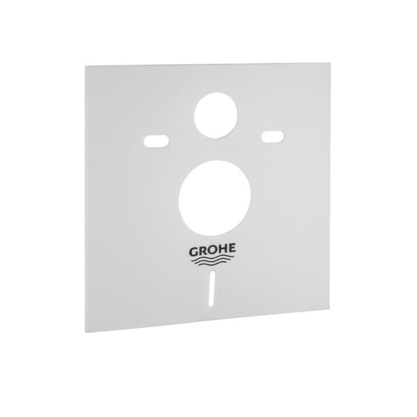 GROHE - Pack WC Bâti support Grohe Rapid SL + Cuvette sans bride Grohe Bau Ceramic, Blanc + plaque de déclenchement: Chrome (39586000) - large