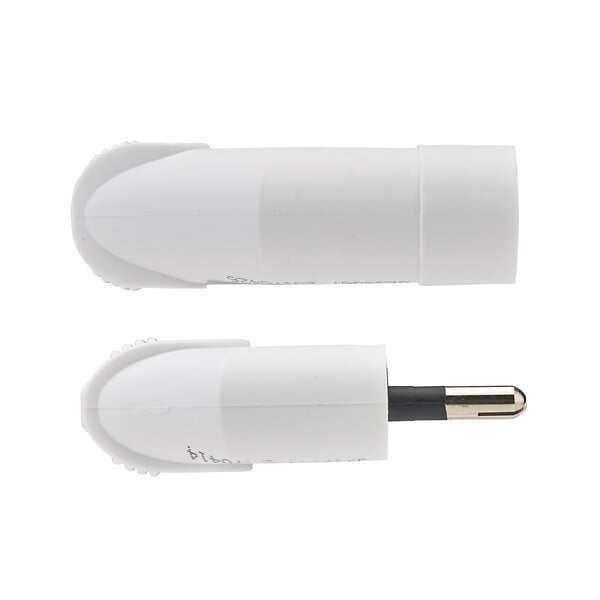 DEBFLEX - DEBFLEX - FICHE MALE & FEMELLE 2P 6A DROITE A COIFFE BLANC - large