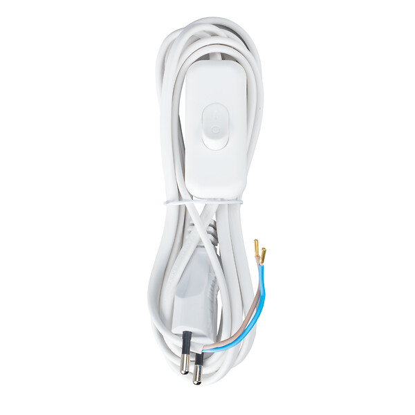DEBFLEX - DEBFLEX - CORDON AVEC INTERRUPTEUR 2M 2X0.75MM² BLANC - large