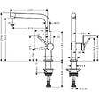 HANSGROHE - Hansgrohe Talis M54 Mitigeur de cuisine 270, 1 jet, Noir mat (72840670) - vignette