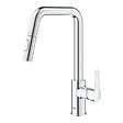 GROHE - Grohe START DN15 Mitigeur monocommande d'évier  avec douchette extractible ,Bec mobile, 2 Jets, Chrome (30631000) - vignette
