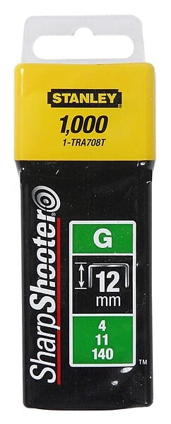 STANLEY - Agrafes 12 mm type G boîte de 1000 - STANLEY - 1-TRA708T - large