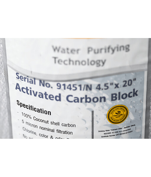 APIC - Cartouche filtrante Big Blue 5µ 20 pouces au charbon actif - Filtration haute performance - large
