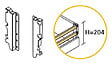 EMUCA - Jeu de fixation vantage pour rehausse simple hauteur 204mm blanc - EMUCA - 3000312 - vignette