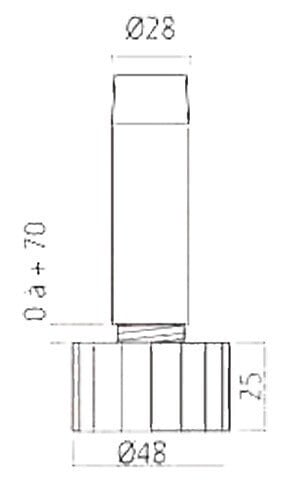 HANGER - Pied métal 323 80 mm - 119.30.80 - large