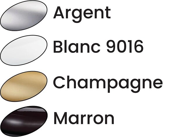 HERACLES - Kit béquille aluminium SALOME pour serrure en applique argent - HERACLES - B-SALOME-92 - large