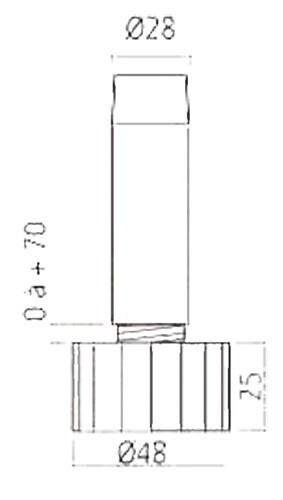 HANGER - Pied métal 323 120 mm - 119-12-V - large