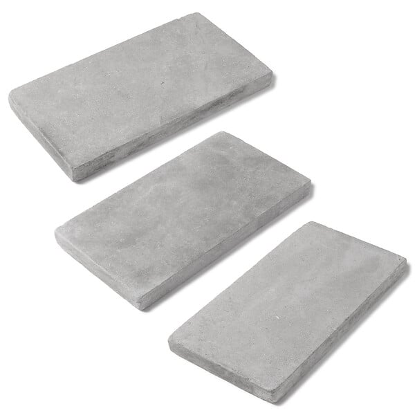 RO'MA NATURE - Margelle de piscine Pierre de l'Atlas Gris 61x33x5 cm Bord Droit (à l'unité) - large