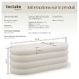 TECTAKE - Banc rembourré ALTU avec espace de rangement Bouclé crème/ blanc - vignette