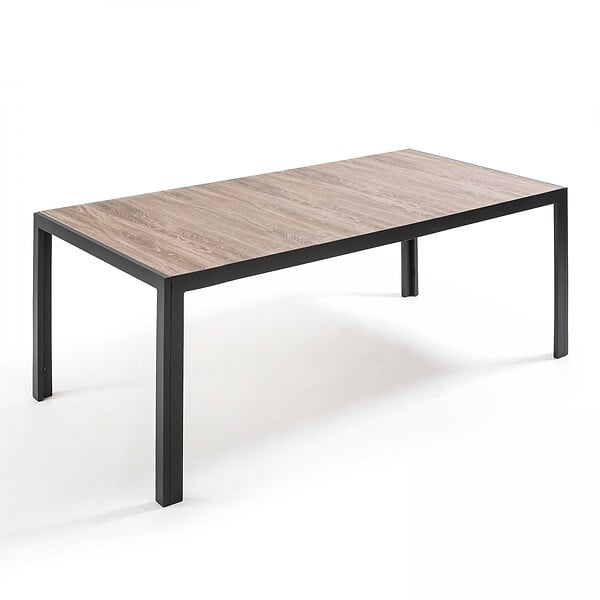 OVIALA - Ensemble table de jardin et 10 assises en aluminium et céramique - Tivoli - large