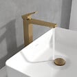 VILLEROY ET BOCH - Mitigeur lavabo surélevé  Architectura Square avec vidage Push Open Or brossé - vignette