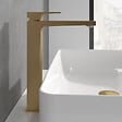 VILLEROY ET BOCH - Mitigeur lavabo surélevé  Architectura Square avec vidage Push Open Or brossé - vignette