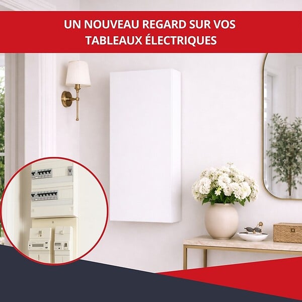 ATOLE - Coffret d'habillage ATOLE en acier blanc pour tableaux électriques - H 86 x L 38 x P 12,5 cm - Réf. RCHM184 - large
