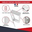 ATOLE - Coffret d'habillage ATOLE 18 modules en acier blanc pour tableaux électriques - H 117 x L 45 x P 14 cm - Réf. RCHM186 - vignette