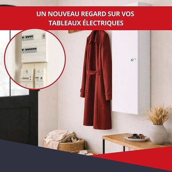 ATOLE - Coffret d'habillage ATOLE 13 modules en acier blanc avec serrure à clef - H 104 x L 34 x P 14 cm - Réf. RCH500GSS - large