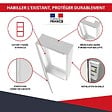 ATOLE - Coffret d'habillage ATOLE 13 modules en acier blanc pour tableaux électriques - H 79 x L 34 x P 14 cm - Réf. RCH300 - vignette