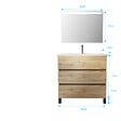 AURLANE - Pack Meuble SDB 80cm sur pieds 3 tiroirs Chene_Vasque blanche + Miroir Led - TIMBER 80_Pack46 - vignette