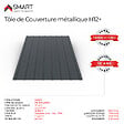 BRAVO THE SMART SOLUTION - Tôle bac acier - Toiture - Couverture - plaque H12+ Coloris Gris Anthracite RAL 7016 Dimensions 1200x906x0.40 mm - vignette