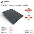 BRAVO THE SMART SOLUTION - Tôle bac acier - Toiture - Couverture - plaque H12+ Coloris Gris Anthracite RAL 7016 Dimensions 1200x906x0.40 mm - vignette