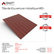 BRAVO THE SMART SOLUTION - Tôle bac acier - Toiture - Couverture - plaque H12+ Coloris Rouge Oxyde RAL 3009  Dimensions 1200x906x0.40 mm - vignette