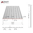 BRAVO THE SMART SOLUTION - Tôle bac acier - Toiture - Couverture - plaque H12+ Coloris Apple Tree Dimensions 1200x906x0.40 mm - vignette