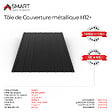 BRAVO THE SMART SOLUTION - Tôle bac acier - Toiture - Couverture - plaque H12+ Coloris Noir Brillant RAL 9005  Dimensions  1200x906x0.40 mm - vignette