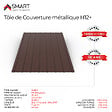 BRAVO THE SMART SOLUTION - Tôle bac acier - Toiture - Couverture - plaque H12+ Coloris Brun Chocolat RAL 8017  Dimensions 2000x906x0.40 mm - vignette