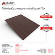 BRAVO THE SMART SOLUTION - Tôle bac acier - Toiture - Couverture - plaque H12+ Coloris Brun Chocolat RAL 8017  Dimensions 2000x906x0.40 mm - vignette