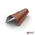 BRAVO THE SMART SOLUTION - Faîtière demi ronde - bac acier - tôle de couverture - Toiture - CLASSIC Coloris Brun Cuivre RAL 8004 Mat L=2m, épaisseur 0.50mm - vignette