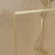 AURLANE - Pare baignoire Rabattable 80x140cm - Profilé Or Doré Brossé - Verre Trempé Ondulé 5mm - vignette