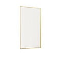 AURLANE - Pare baignoire Rabattable 80x140cm - Profilé Or Doré Brossé - Verre Trempé Ondulé 5mm - vignette