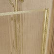AURLANE - Pare baignoire Rabattable 80x140cm - Profilé Or Doré Brossé - Verre Trempé Ondulé 5mm - vignette