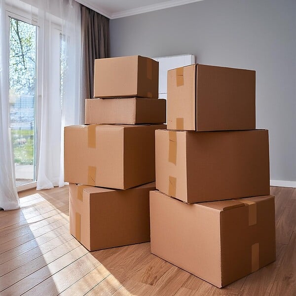 PACK AND MOVE - Pack and Move - Lot 6 rouleaux ruban adhésif marron pour emballage et déménagement - 66 m - Qualité Premium - large