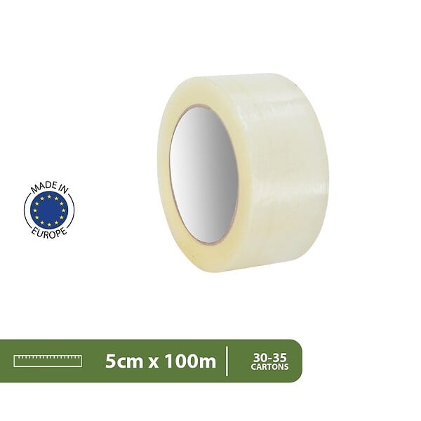 PACK AND MOVE - Pack and Move - Lot 6 Rouleaux Ruban Adhésif Transparent Pour Emballage Et Déménagement - 100 M - Qualité Premium - large