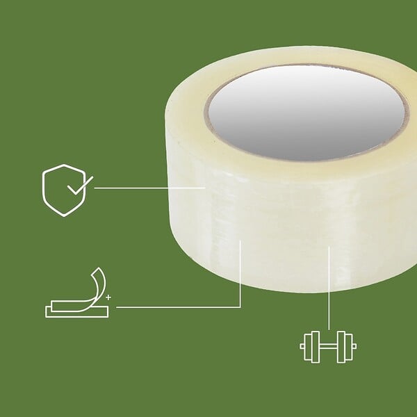 PACK AND MOVE - Pack and Move - Lot 6 Rouleaux Ruban Adhésif Transparent Pour Emballage Et Déménagement - 100 M - Qualité Premium - large